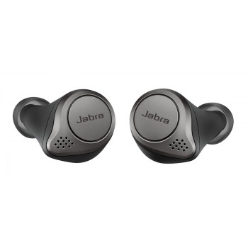 Jabra Ασύρματα Bluetooth Aκουστικά Elite 75t Με Θήκη Ασύρματης Φόρτισης Titanium Black