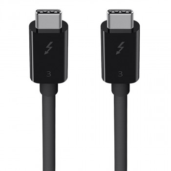Belkin Καλώδιο Thunderbolt 3 USB-C σε USB-C 100W 0.8 μέτρα Μαύρο