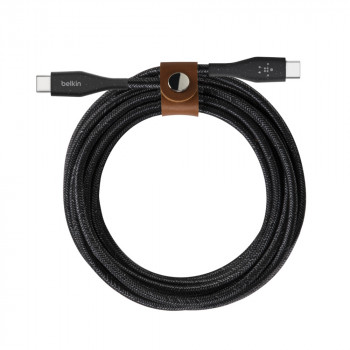 Belkin Πανίσχυρο Μαύρο Καλώδιο USB-C σε USB-C DuraTek με λουράκι